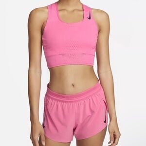 Pink Nike Dri-FIT ADV AeroSwift Crop Top, Medium